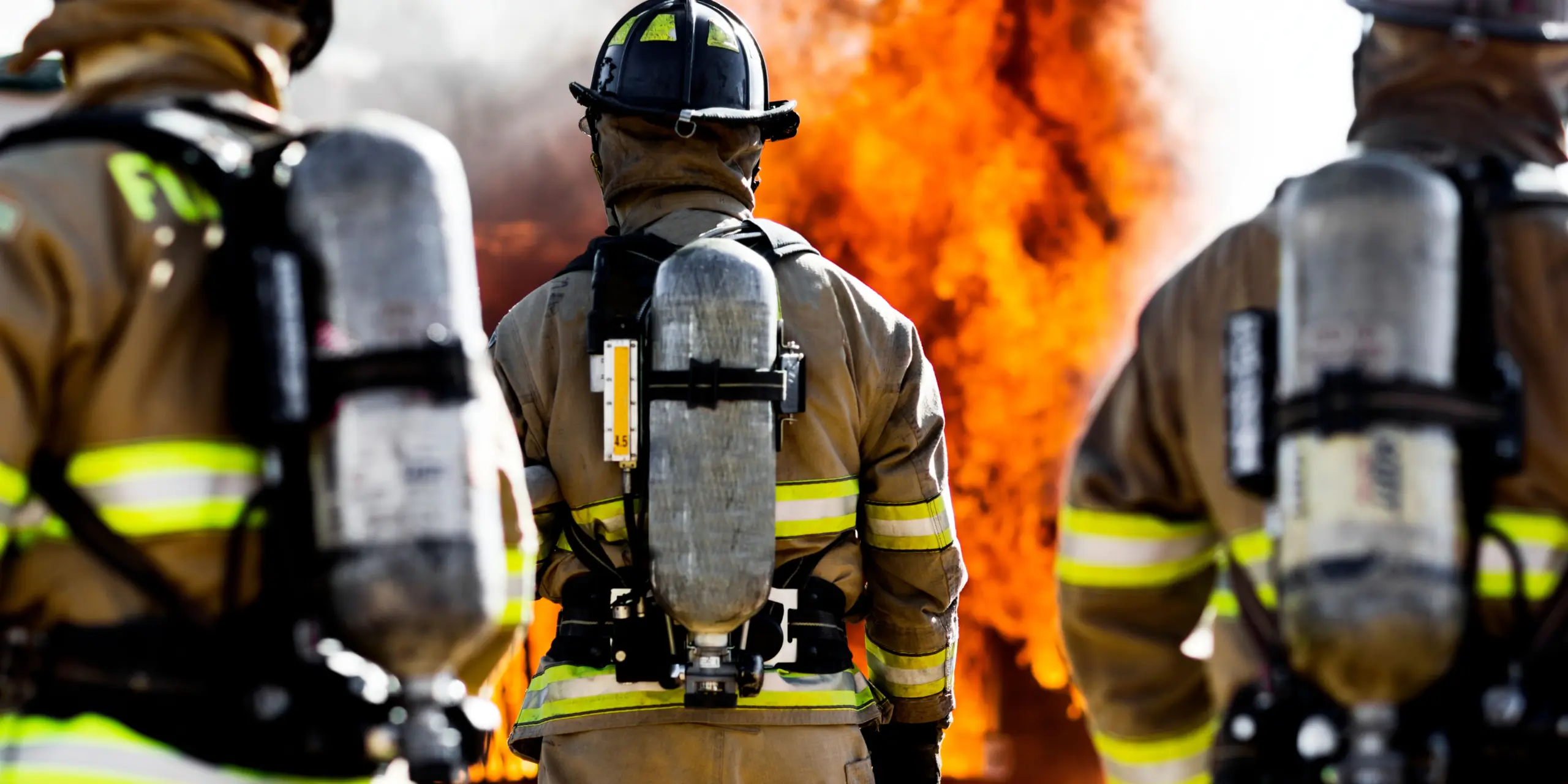 First responders coordinating communications at an incident command scene