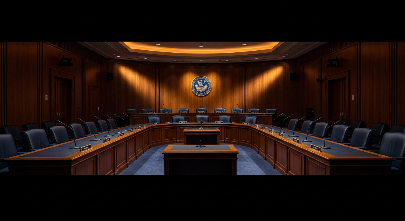 FCC commissioners chamber where Section 214 copper retirement vote passed on March 26 2026 affecting POTS replacement timelines nationwide