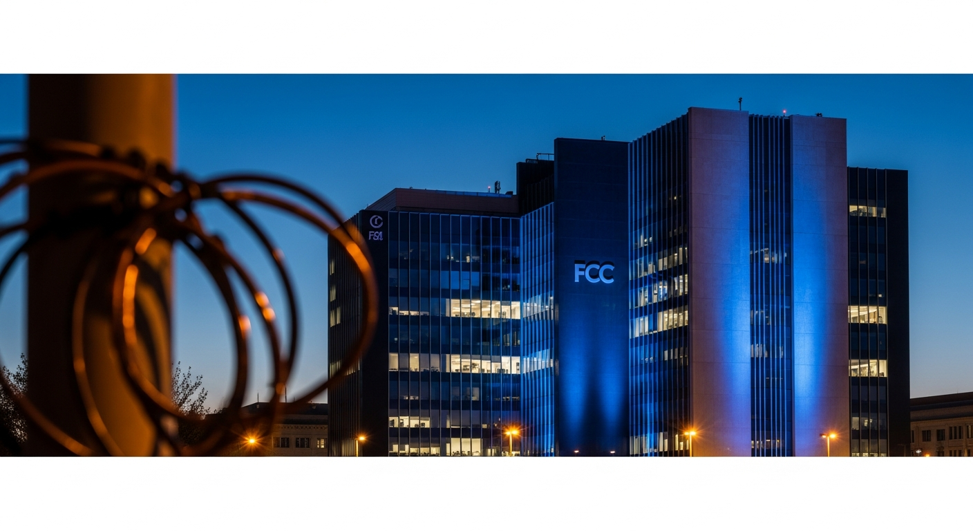 FCC headquarters building where the March 26 2026 vote on Section 214 copper retirement rules will accelerate POTS line shutdowns affecting government agencies and life-safety systems